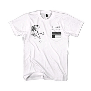 BLACKSCALE Tiger Rebel Pocket T-Shirt White
