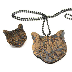 GOODWOOD NYC Cat Necklace Pin Set [2]